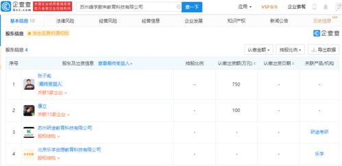 张雪峰于苏州成立教育科技新公司,注册资本1000万